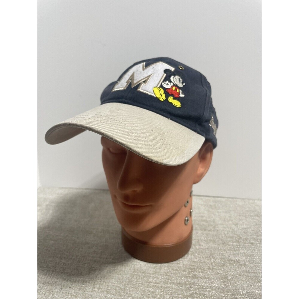 Vintage Disney Mickey Baseball Cap Adult Varsity Letter Patch Adjustable